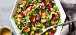 Farro and Spinach Salad with Air-Fried Beets