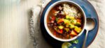 Caribbean Black Bean Soup with Mango Relish