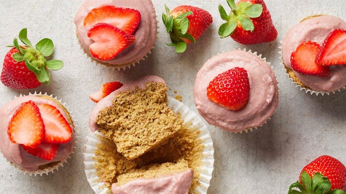 Vegan Strawberry Cupcakes