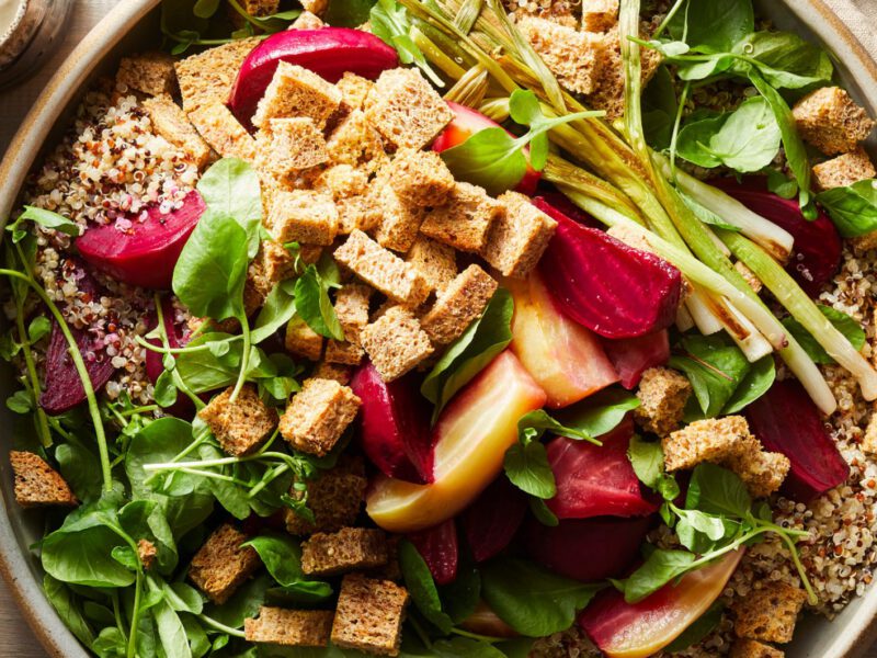 Roasted Beets and Baby Leeks Platter