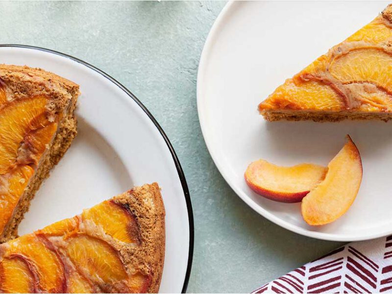 peach upside down cake for fourth of july