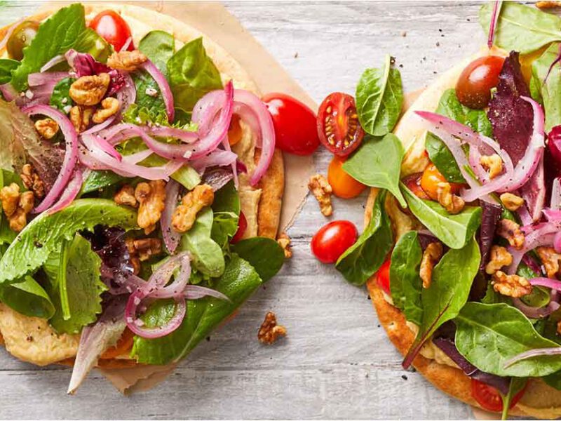 Mediterranean Salad Pizzas