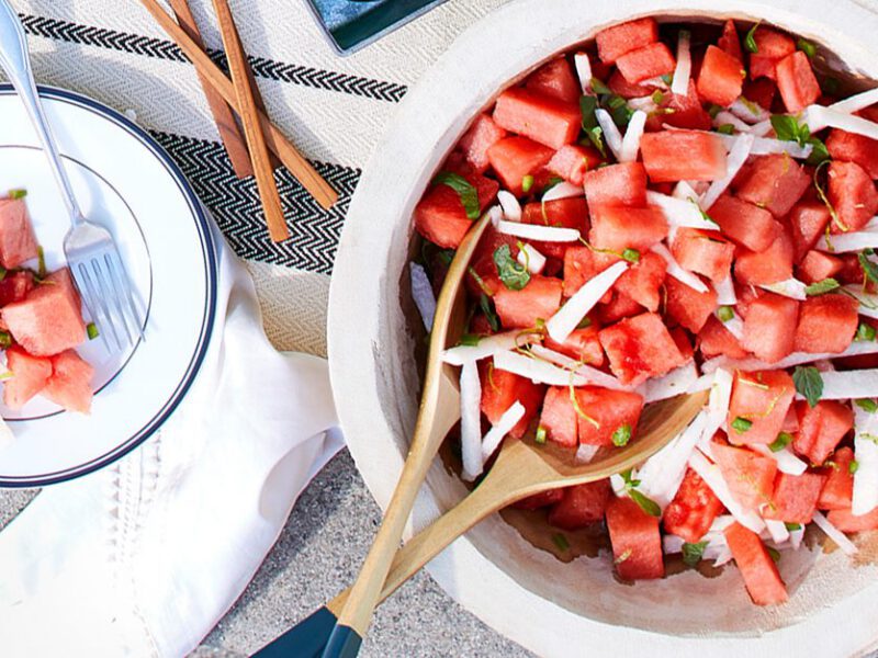 ginger-lime watermelon salad