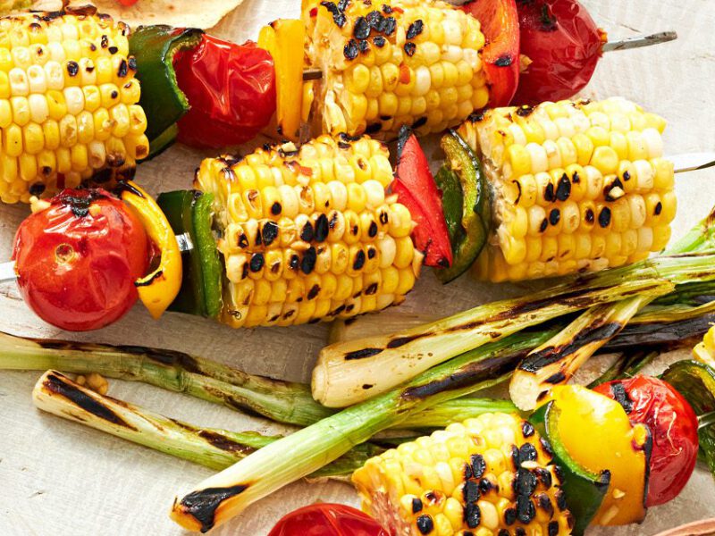 veggie fajita kabobs