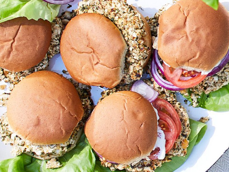 White Bean and Pesto Burgers