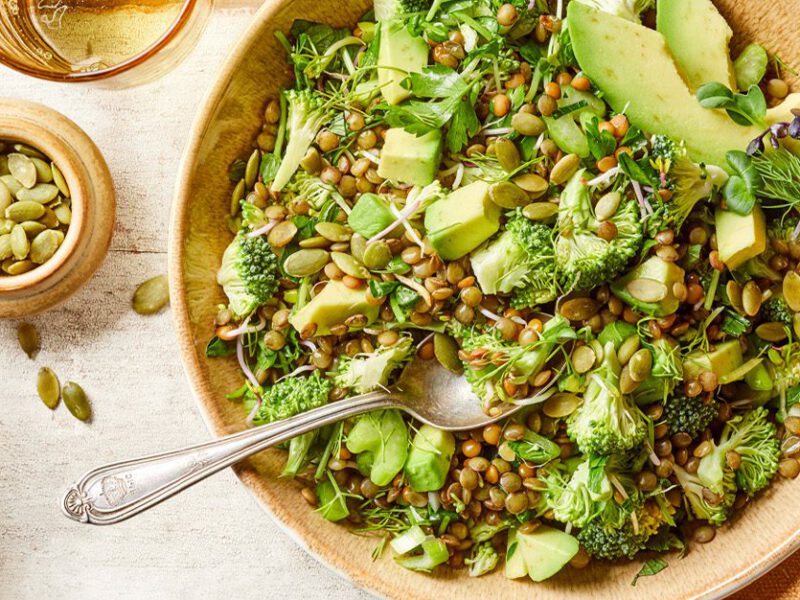 Green Lentil Spoon Salad