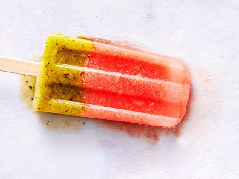 watermelon kiwi ice pops