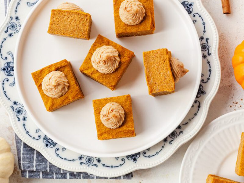 Vegan Pumpkin Pie Squares