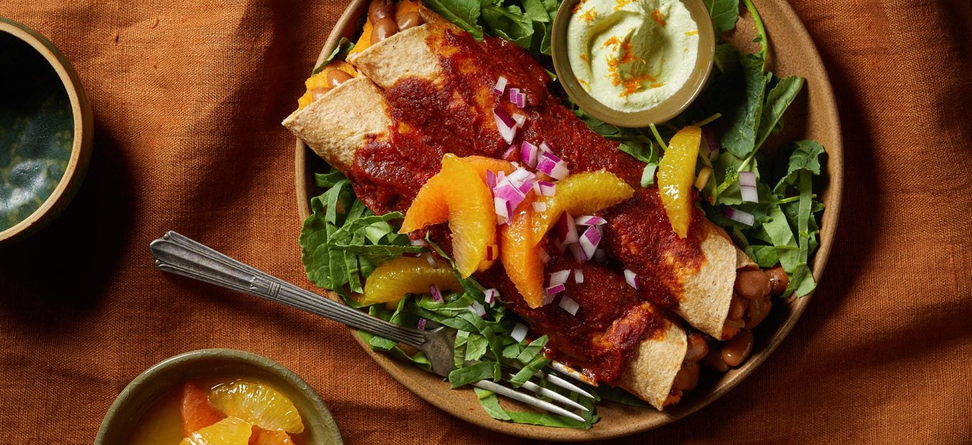 PlantBased Potato Enchiladas Forks Over Knives
