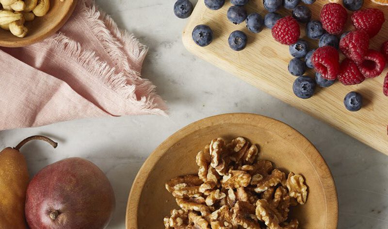 fresh fruit and nuts