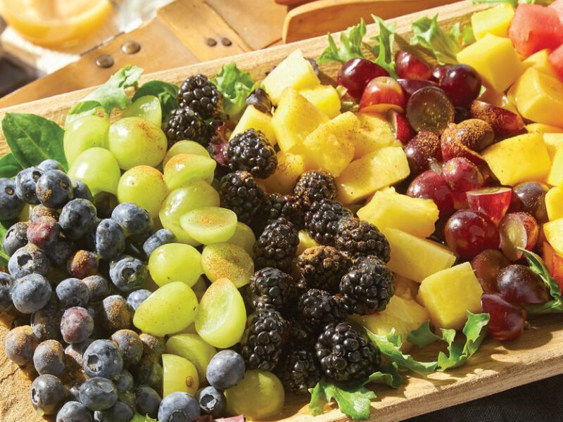 Rainbow Fruit Salad Platter with Citrus Drizzle