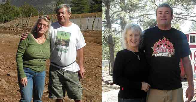 Robin Smith shown before and after adopting a plant-based diet