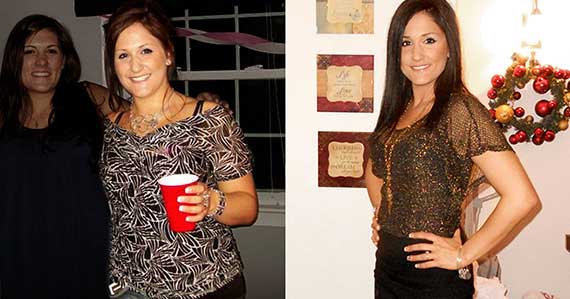Kimberly Allison shown before and after adopting a plant-based diet to restore her health