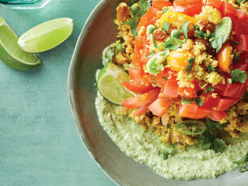 Blooming Tomatoes with Couscous Pilaf
