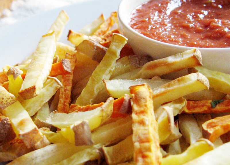 Baked French Fries & Ketchup