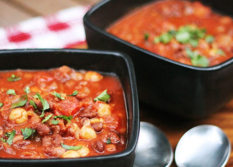 vegan three-bean chili