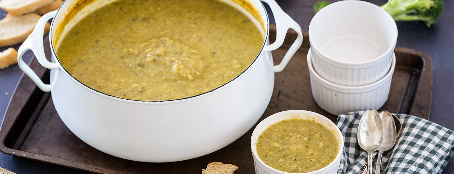 This hearty vegan broccoli soup not only tastes great, but it’s easy to make!