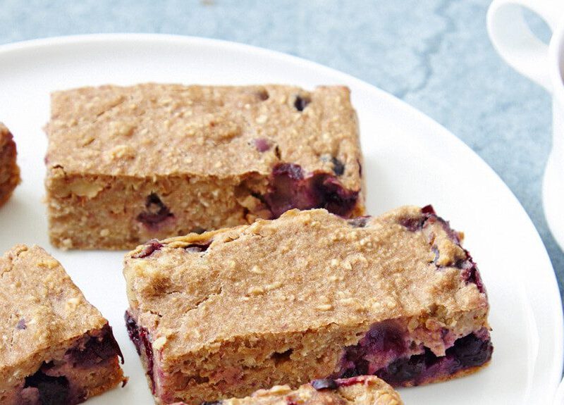 vegan banana blueberry granola bar recipe