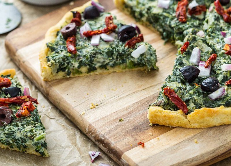 Vegan Pizza Recipe with Creamed Spinach Recipe