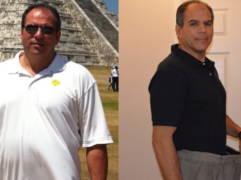 Marc Ramirez before and after he reversed his diabetes and stopped all medications with a plant-based diet