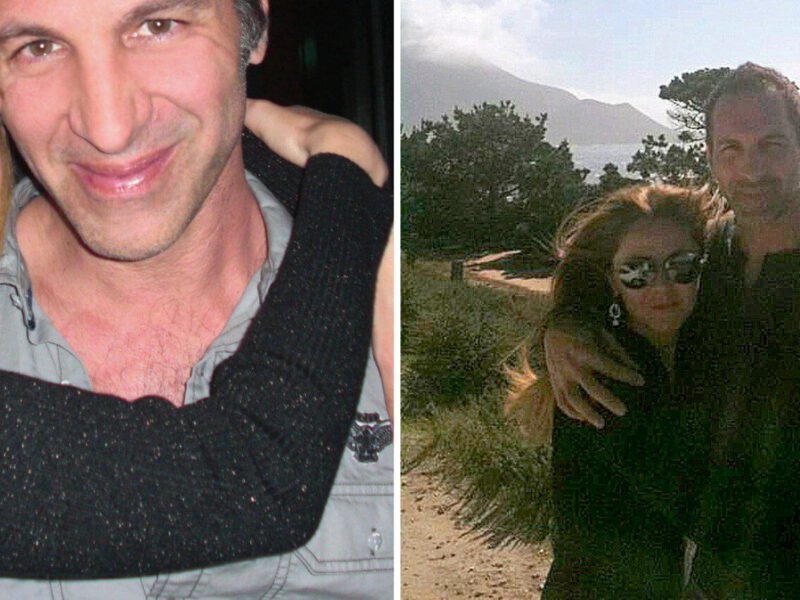 Two photos of Margarita Restrepo and her boyfriend Tom