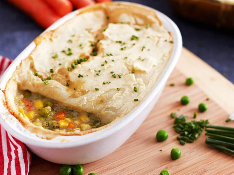 Shepherd's Pot Pie in a single serve oval ramekin