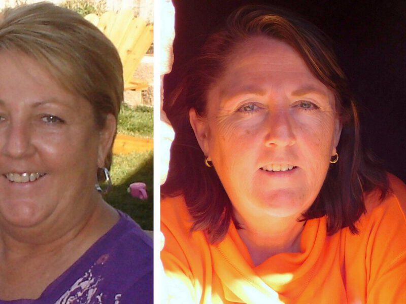 Before and after of Betsy Hatcher who Reversed Type 2 Diabetes after switching to a plant-based diet