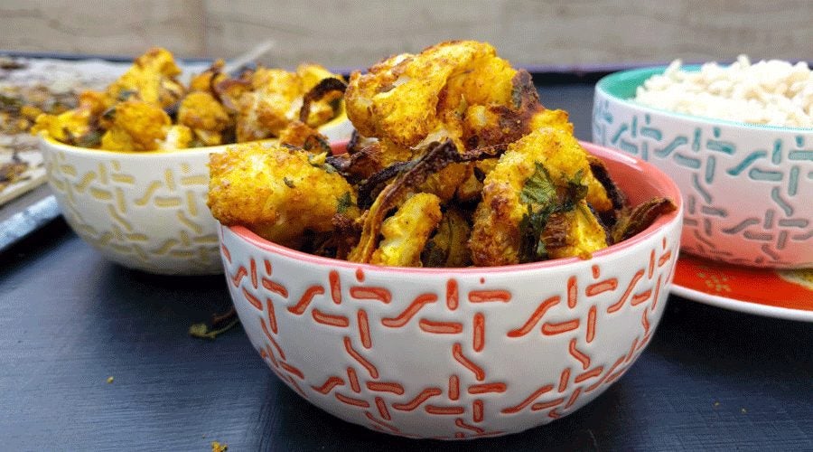 Curry Roasted Cauliflower