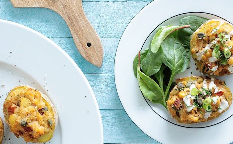 Vegan Loaded Potato Skins