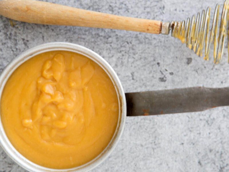 Easy Vegan Miso Sauce with whisk