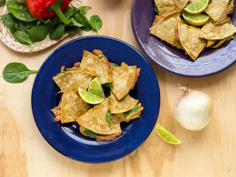 Caramelized Onion & Pepper Quesadillas