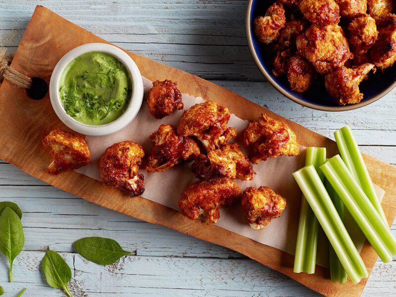 Crispy Buffalo Cauliflower Bites
