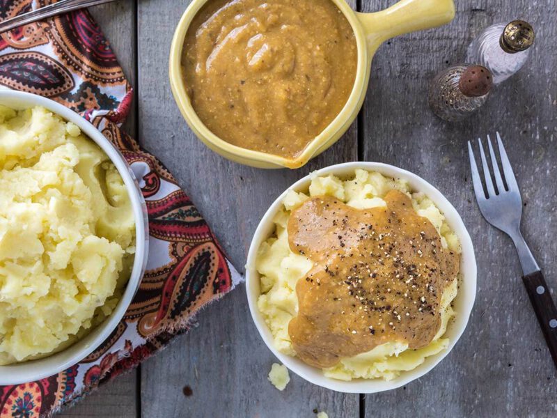 Vegan Mashed Potatoes and Gravy