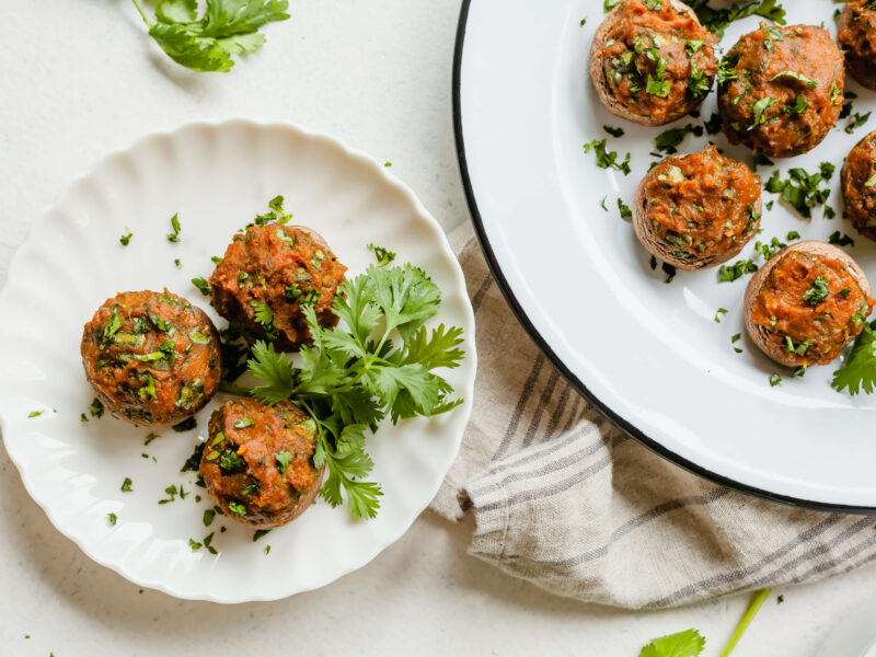 Sweet Potato Stuffed Mushrooms