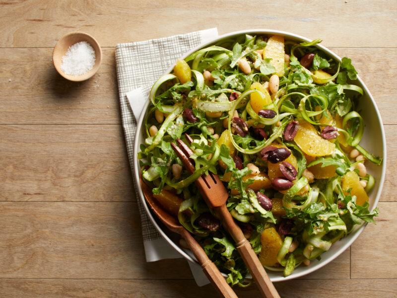 Mediterranean Shaved Asparagus Salad