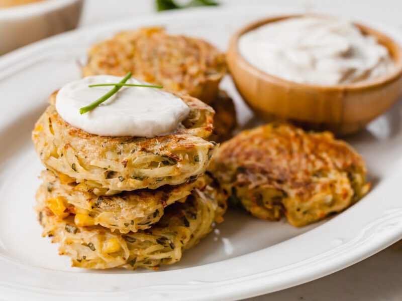 Potato-Corn Vegan Latkes