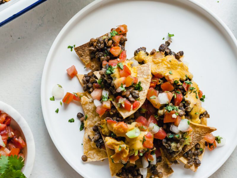 Hearty Vegan Lentil Nachos