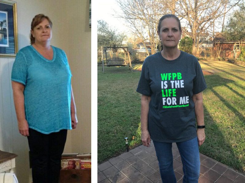 Dawn Clark Heart Disease Plant-Based Diet Before After