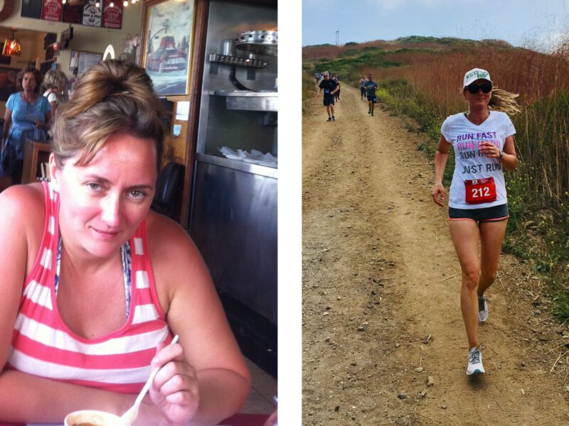 Before and after a plant-based diet for acne and weight loss