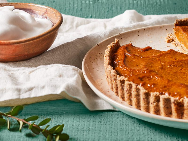 Pumpkin Tart with Oat Crust