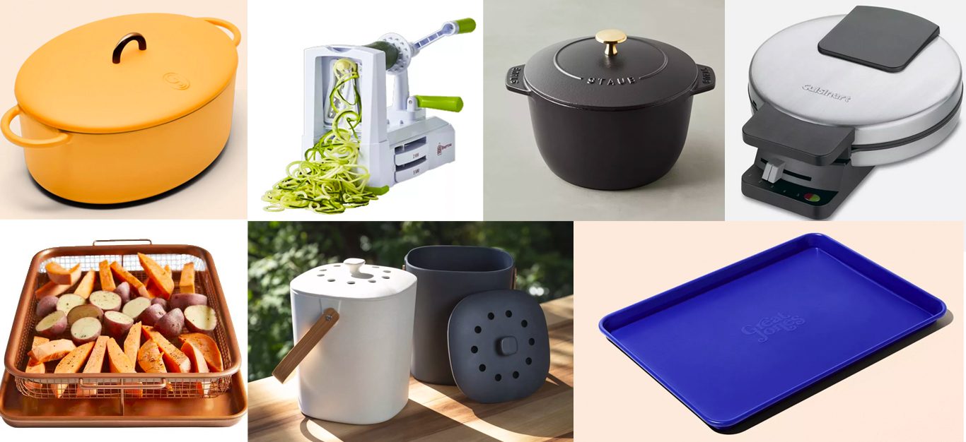 A collage of gifts for healthy home cooks in 2021