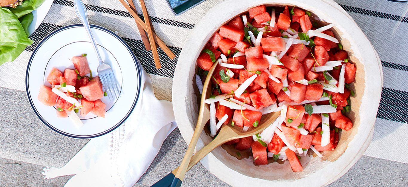 ginger-lime watermelon salad