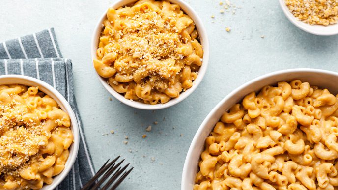 Vegan Instant Pot Mac and Cheese with Seasoned Bread Crumbs