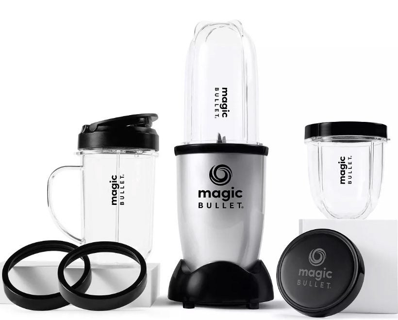 a magic bullet blender with accessories