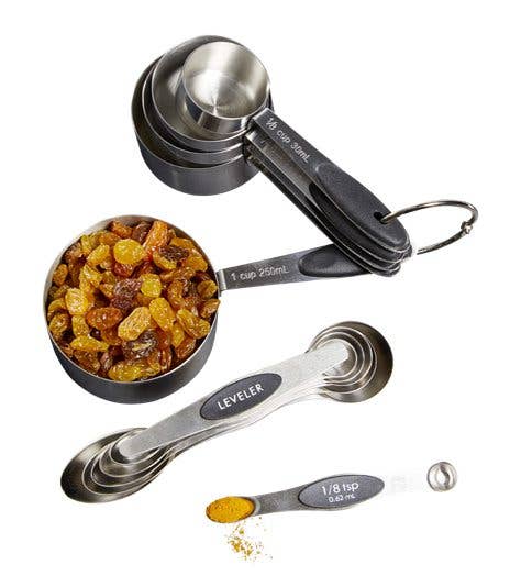 Wildone Stainless Steel Measuring Cups &amp; Magnetic Spoons