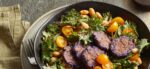 Purple Potato Croquettes with Kale Salad
