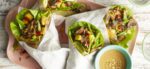 Stir-Fry Wraps with Peanut Dipping Sauce