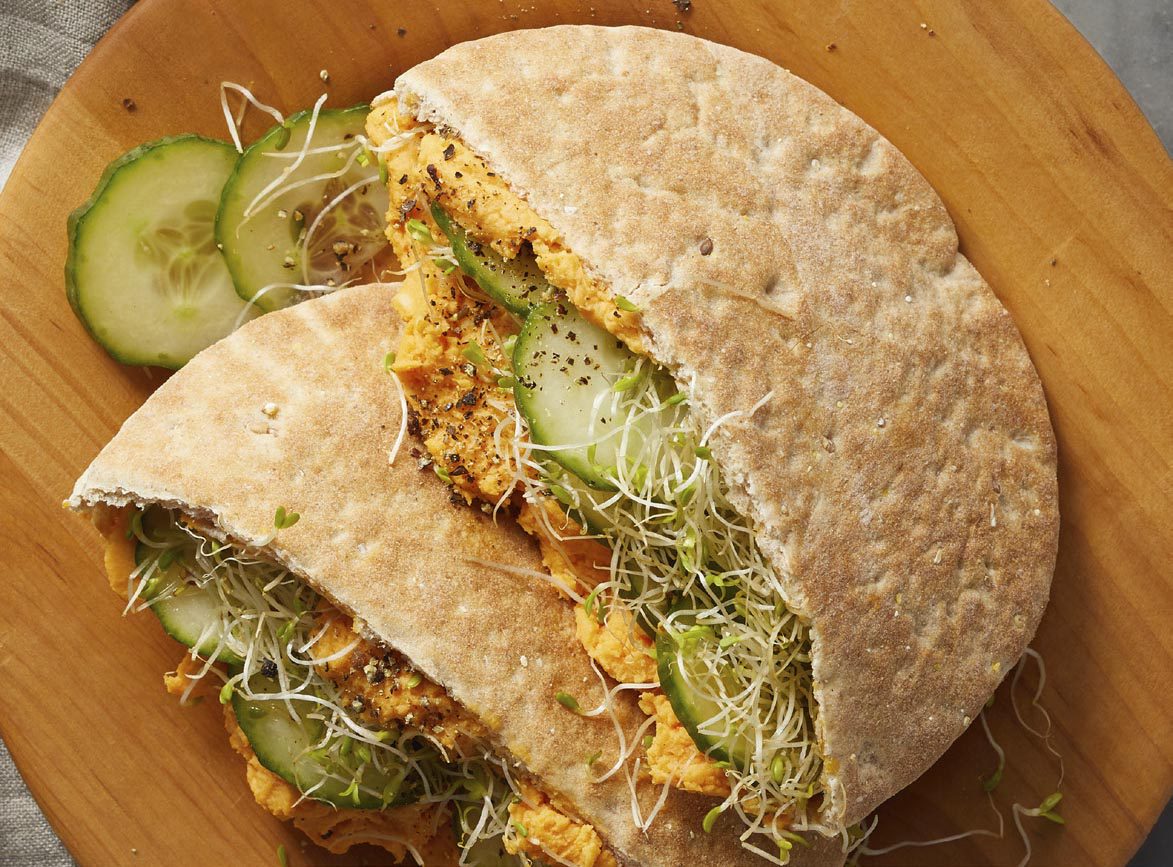 sweet potato hummus pockets