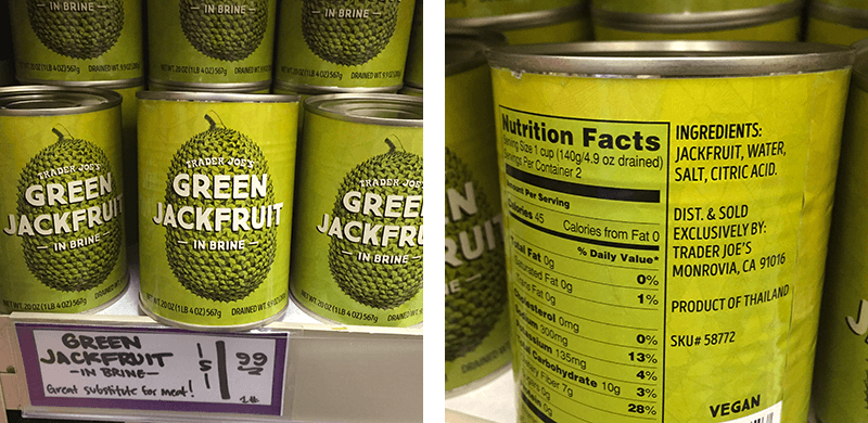 Vegan canned jackfruit